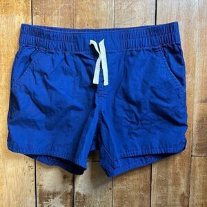 Amazon Essentials Girls size Large Navy Blue Pull-on Woven Cotton Shorts